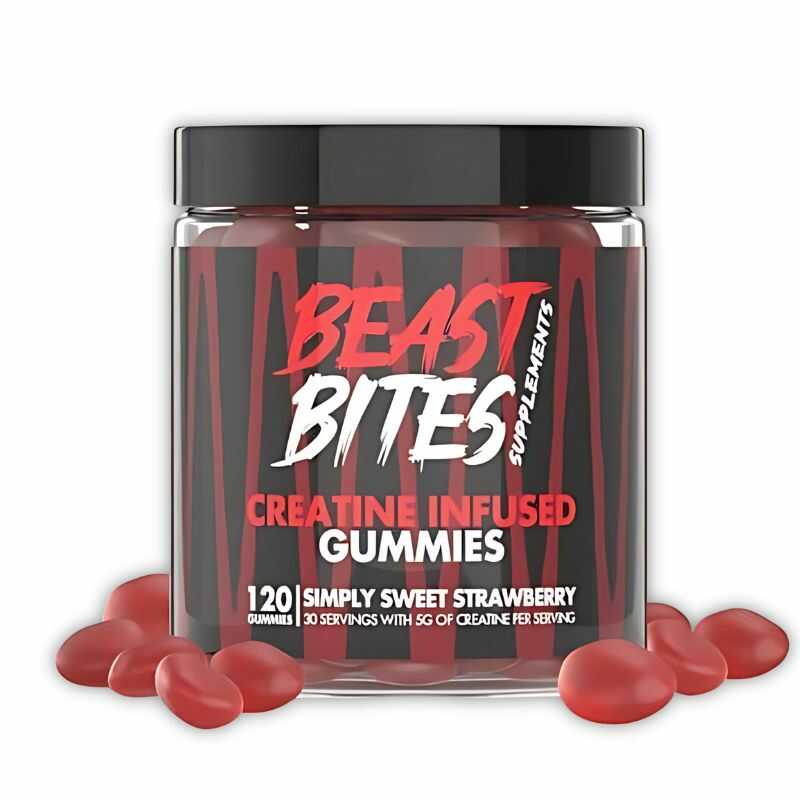 |Gomitas de Creatina Monohidratada de 5gr|Beast Bites™ Strawberry