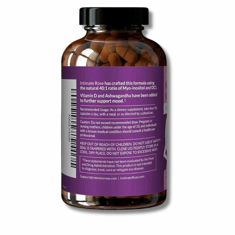 Myo-Inositol y D-Chiro Inositol™ con Vitamina D3 y Ashwagandha, 120 Capsulas